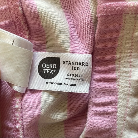 Hanna Andersson Long John PJ Pants Women’s XS Pink White Striped Cotton EUC - Picture 9 of 11